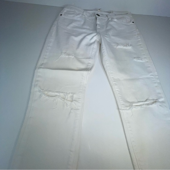 current elliott the stiletto white ripped released hem jean - Picture 5 of 17